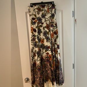 FREE PEOPLE strapless maxi floral dress size 2
